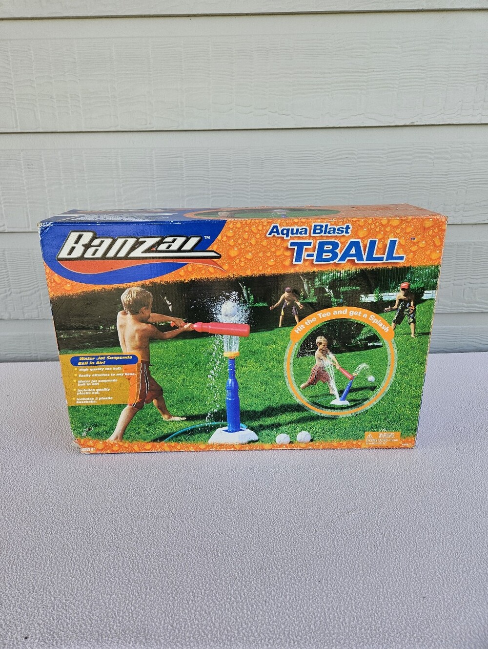 Banzai Aqua Blast T-Ball Outdoor Water Playset Baseball Bat Summer Toddler